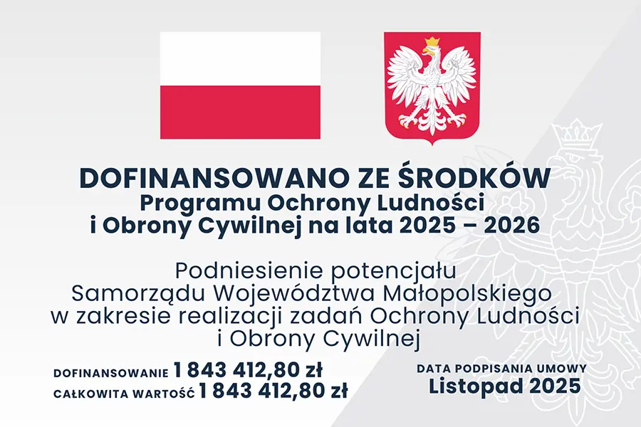 Podniesienie potencjału Samorządu Województwa Małopolskiego w zakresie realizacji zadań Ochrony Ludności i Obrony Cywilnej